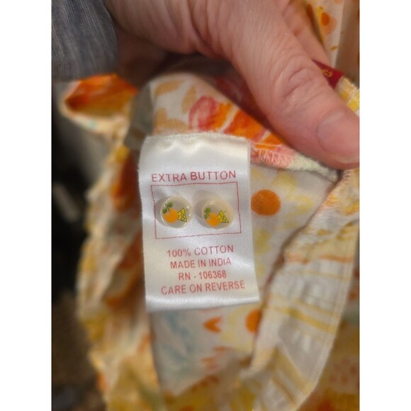 L'ORANGE Girls' Colorful Floral Boho Ruffled Buttoned‎ Cotton Dress Size 8 - Picture 6 of 6